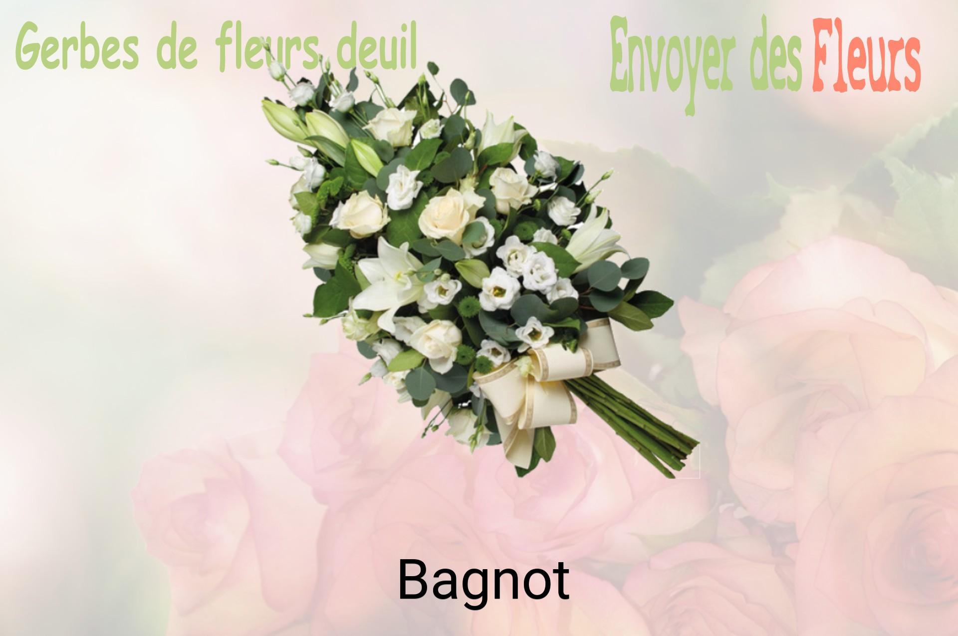 Gerbe de fleurs de deuil livrée à Bagnot